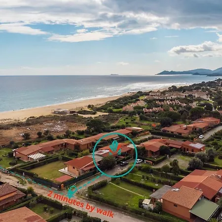 2 Minutes' Walk From The Sea- Cozy Ande Full-equipped House Apartment Costa Rei